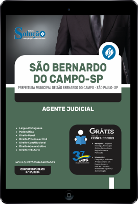 Apostila Prefeitura de São Bernardo do Campo - SP em PDF 2024 - Agente Judicial - Imagem 1