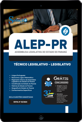 Apostila ALEP-PR em PDF 2024 - Técnico Legislativo - Legislativo - Imagem 1