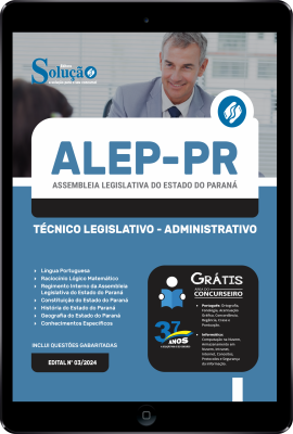 Apostila ALEP-PR em PDF 2024 - Técnico Legislativo - Administrativo - Imagem 1