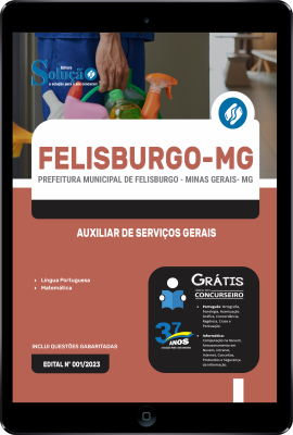 Apostila Prefeitura de Felisburgo - MG em PDF 2024 - Auxiliar de Serviços Gerais - Imagem 1