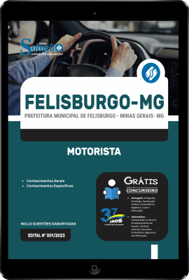 Apostila Prefeitura de Felisburgo - MG em PDF 2024 - Motorista - Imagem 1