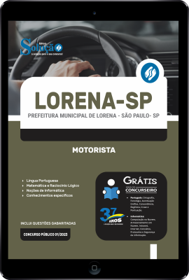 Apostila Prefeitura de Lorena - SP em PDF 2024 - Motorista - Imagem 1