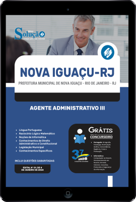 Apostila Prefeitura de Nova Iguaçu - RJ em PDF 2024 - Agente Administrativo III - Imagem 1