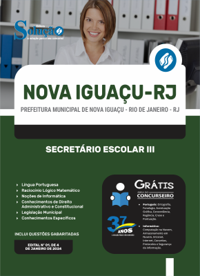 Apostila Prefeitura de Nova Iguaçu - RJ 2024 - Secretário Escolar III - Imagem 3