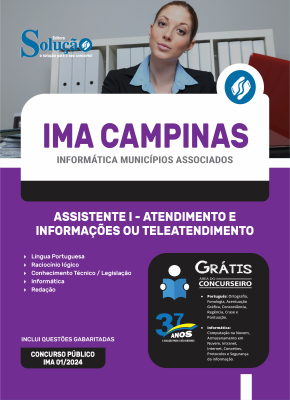 Apostila IMA Campinas 2024 - Assistente I - Atendimento e Informações ou Teleatendimento - Imagem 3