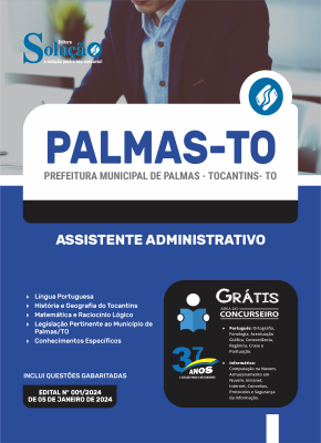 Apostila Prefeitura de Palmas - TO 2024 - Assistente Administrativo - Imagem 3