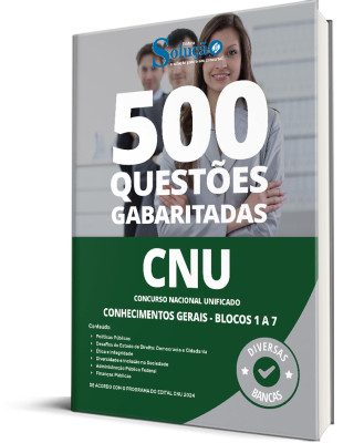 Caderno de Questões CNU - Conhecimentos Gerais - Bloco 1 a 7 - 500 Questões Gabaritadas - Imagem 1