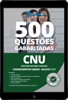 Caderno de Questões CNU - Conhecimentos Gerais - Bloco 1 a 7 em PDF - 500 Questões Gabaritadas - Imagem 1