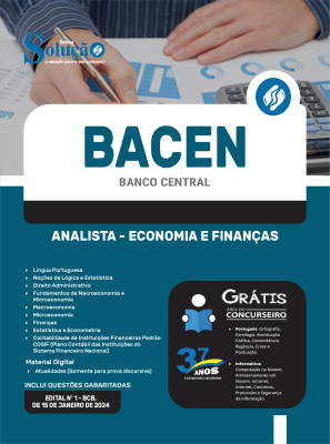 Apostila BACEN 2024 - Analista - Economia e Finanças - Imagem 3