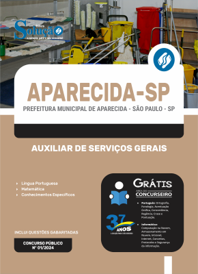 Apostila Prefeitura de Aparecida - SP 2024 - Auxiliar de Serviços Gerais - Imagem 3