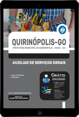 Apostila Prefeitura de Quirinópolis - GO em PDF 2024 - Auxiliar de Serviços Gerais - Imagem 1