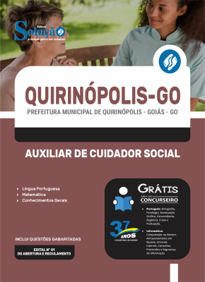 Apostila Prefeitura de Quirinópolis - GO 2024 - Auxiliar de Cuidador Social - Imagem 3