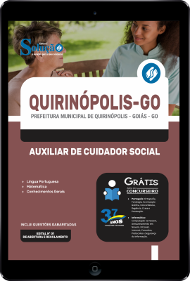 Apostila Prefeitura de Quirinópolis - GO em PDF 2024 - Auxiliar de Cuidador Social - Imagem 1