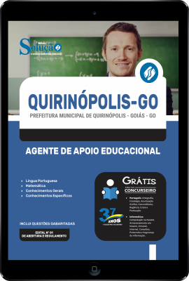 Apostila Prefeitura de Quirinópolis - GO em PDF 2024 - Agente de Apoio Educacional - Imagem 1