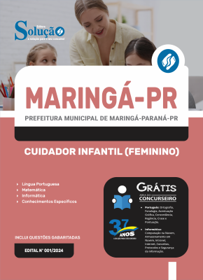 Apostila Prefeitura de Maringá - PR 2024 - Cuidador Infantil (Feminino) - Imagem 3