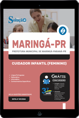 Apostila Prefeitura de Maringá - PR em PDF 2024 - Cuidador Infantil (Feminino) - Imagem 1