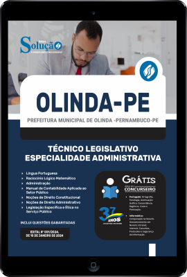 Apostila Câmara de Olinda - PE em PDF 2024 - Técnico Legislativo - Especialidade: Administrativa - Imagem 1