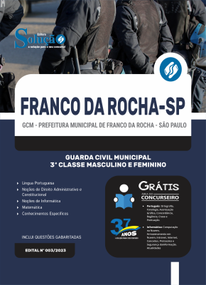 Apostila Prefeitura de Franco da Rocha - SP 2024 - Guarda Civil Municipal - 3ª Classe Masculino e Feminino - Imagem 3