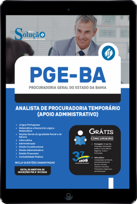 Apostila PGE-BA em PDF 2024 - Analista de Procuradoria Temporário (Apoio Administrativo) - Imagem 1