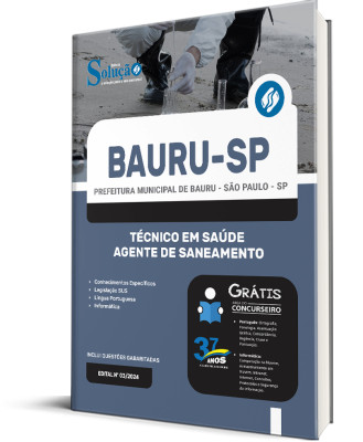 Apostila Prefeitura de Bauru - SP 2024 - Técnico em Saúde - Agente de Saneamento - Imagem 2