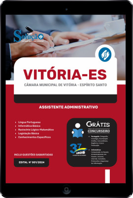 Apostila Câmara de Vitória - ES em PDF 2024 - Assistente Administrativo - Imagem 1