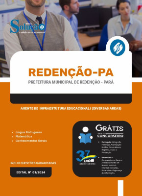 Apostila Prefeitura de Redenção - PA 2024 - Agente de Infraestutura Educacional I (Diversas Áreas) - Imagem 2