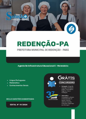 Apostila Prefeitura de Redenção - PA 2024 - Agente de Infraestrutura Educacional II - Merendeira - Imagem 3