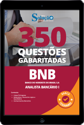 Caderno de Questões BNB - Analista Bancário I em PDF - 350 Questões Gabaritadas - Imagem 1