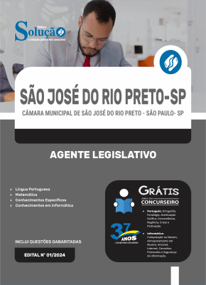 Apostila Câmara de São José do Rio Preto - SP 2024 - Agente Legislativo - Imagem 3