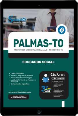 Apostila Prefeitura de Palmas - TO (SMS Palmas) em PDF 2024 - Educador Social - Imagem 1