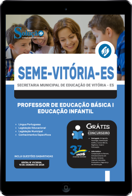 Apostila SEME Vitória - ES em PDF 2024 - Professor de Educação Básica I - PEB I - Educação Infantil - Imagem 1