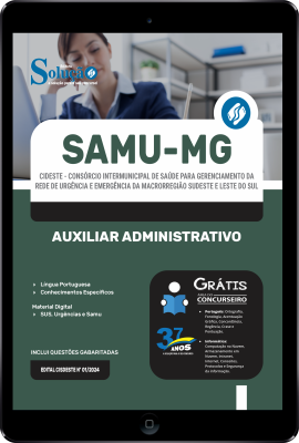 Apostila SAMU-MG (CISDESTE) em PDF 2024 - Auxiliar Administrativo - Imagem 1