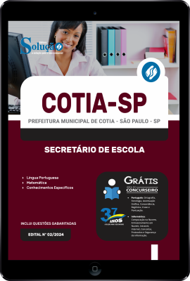 Apostila Prefeitura de Cotia - SP em PDF 2024 - Secretário de Escola - Imagem 1