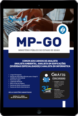 Apostila MP-GO em PDF 2024 - Comum aos Cargos de Analista - Imagem 1