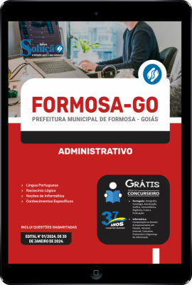 Apostila Prefeitura de Formosa - GO em PDF 2024 - Administrativo - Imagem 1