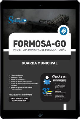 Apostila Prefeitura de Formosa - GO em PDF 2024 - Guarda Municipal - Imagem 1