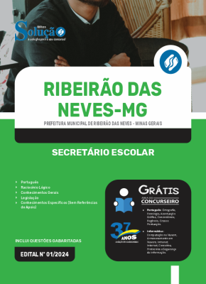 Apostila Prefeitura de Ribeirão das Neves - MG 2024 - Secretário Escolar - Imagem 3