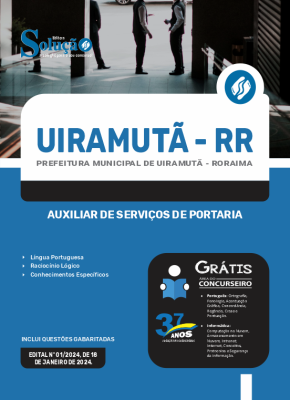 Apostila Prefeitura de Uiramutã - RR 2024 - Auxiliar de Serviços de Portaria - Imagem 3