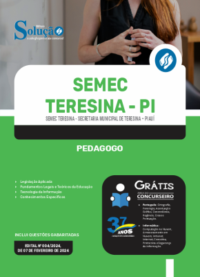 Apostila SEMEC Teresina - PI 2024 - Pedagogo - Imagem 3