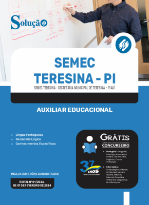 Apostila SEMEC Teresina - PI 2024 - Auxiliar Educacional - Imagem 3