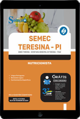 Apostila SEMEC Teresina - PI em PDF 2024 - Nutricionista - Imagem 1