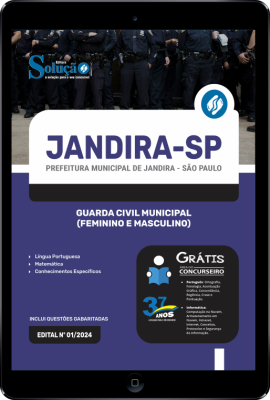 Apostila Prefeitura de Jandira - SP em PDF 2024 - Guarda Civil Municipal (Feminino e Masculino) - Imagem 1