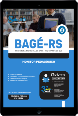 Apostila Prefeitura de Bagé - RS em PDF 2024 - Monitor Pedagógico - Imagem 1