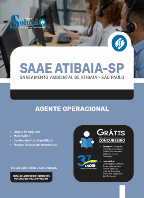 Apostila SAAE Atibaia 2024 - Agente Operacional - Imagem 3