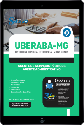 Apostila Prefeitura de Uberaba - MG em PDF 2024 - Agente de Serviços Públicos - Agente Administrativo - Imagem 1