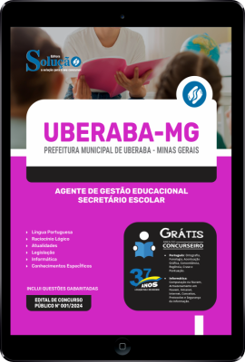 Apostila Prefeitura de Uberaba - MG em PDF 2024 - Agente de Gestão Educacional - Secretário Escolar - Imagem 1