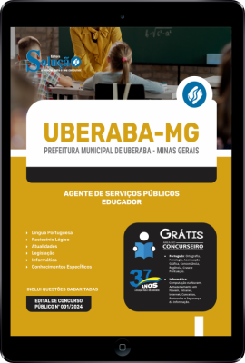 Apostila Prefeitura de Uberaba - MG em PDF 2024 - Agente de Serviços Públicos - Educador - Imagem 1