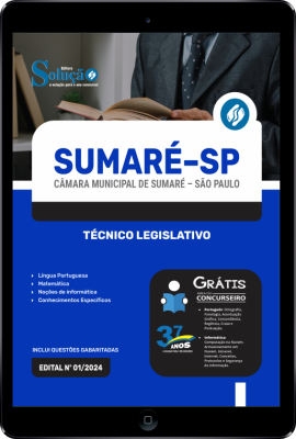 Apostila Câmara de Sumaré - SP em PDF 2024 - Técnico Legislativo - Imagem 1