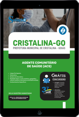 Apostila Prefeitura de Cristalina - GO em PDF 2024 - Agente Comunitário de Saúde (ACS) - Imagem 1