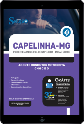 Apostila Prefeitura de Capelinha - MG em PDF 2024 - Agente Condutor Motorista - CNH C e D - Imagem 1